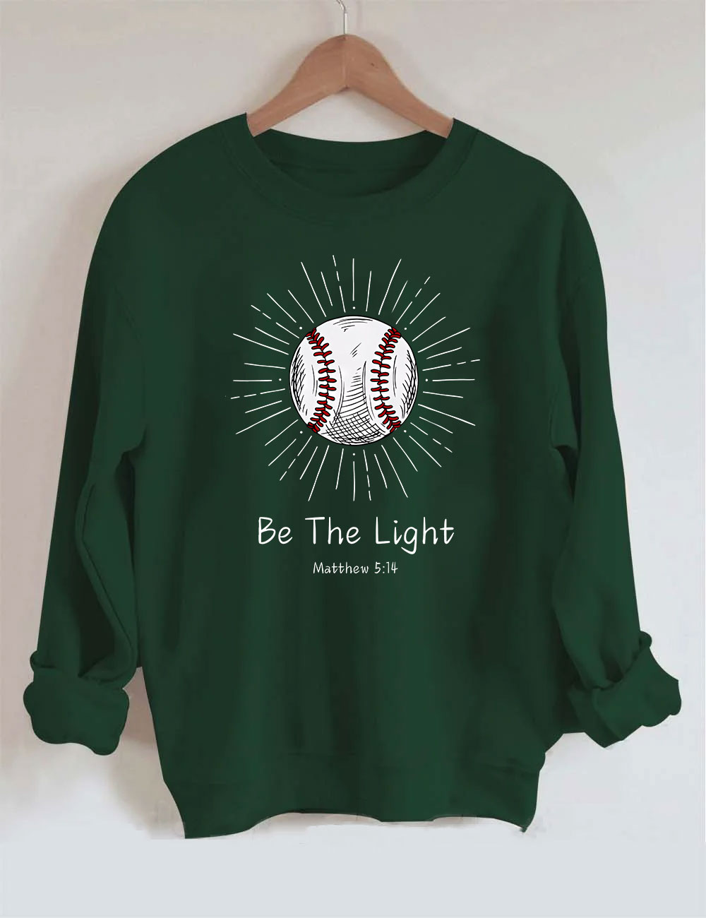 Be The Light Baseball Sweatshirt