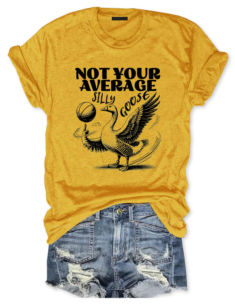 Not Your Average Silly Goose Funny Basketball T-shirt