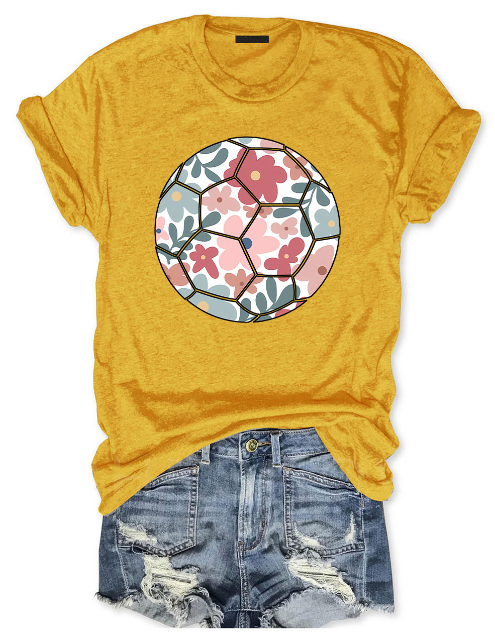 Floral Football T-shirt