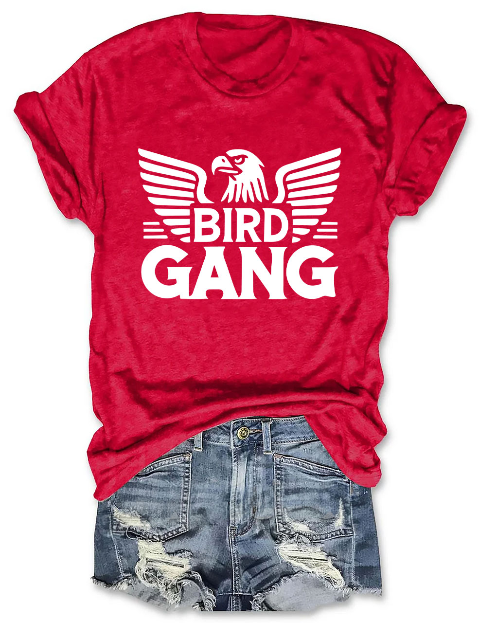Bird Gang Eagle Football T-Shirt