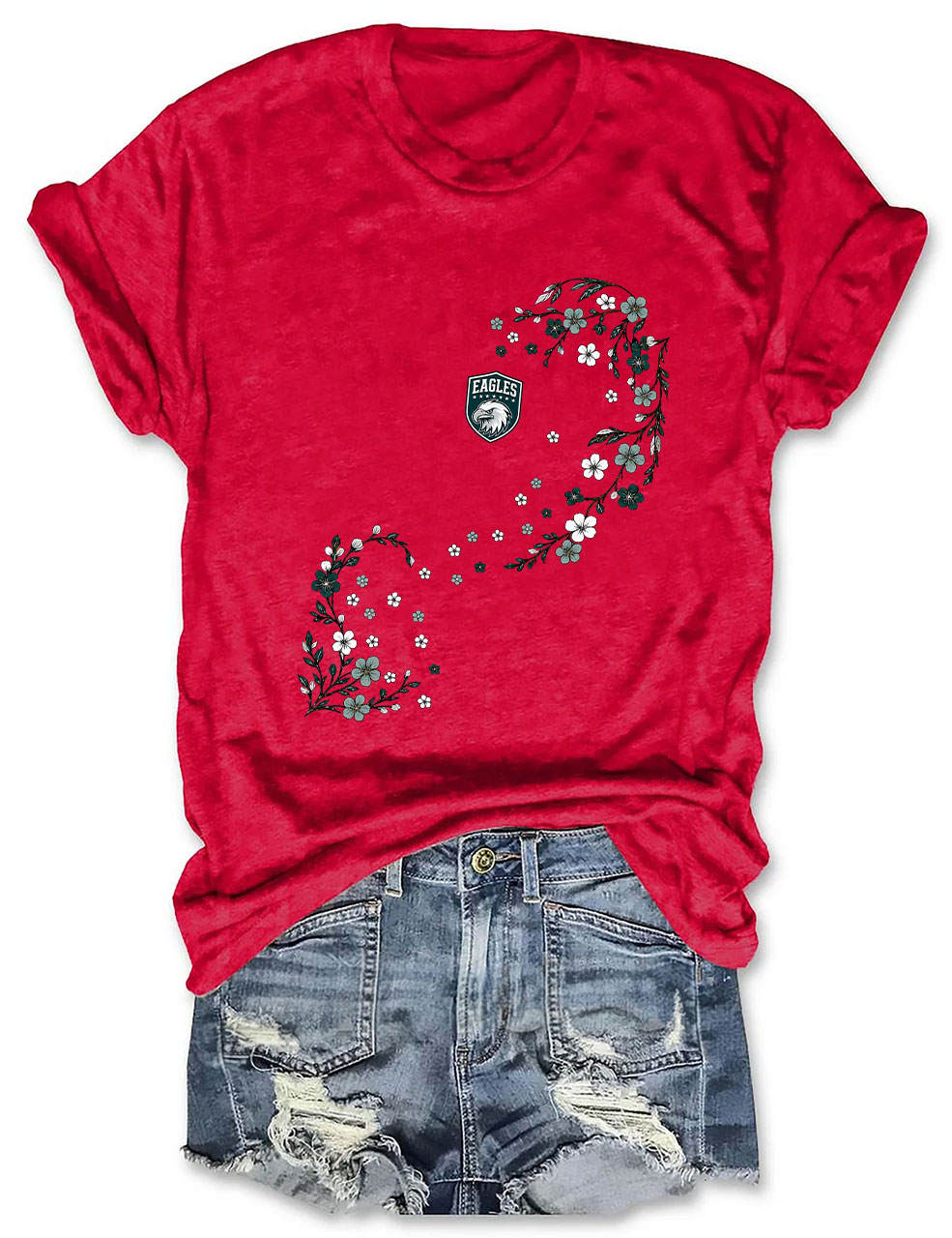 Eagles Floral Football T-Shirt