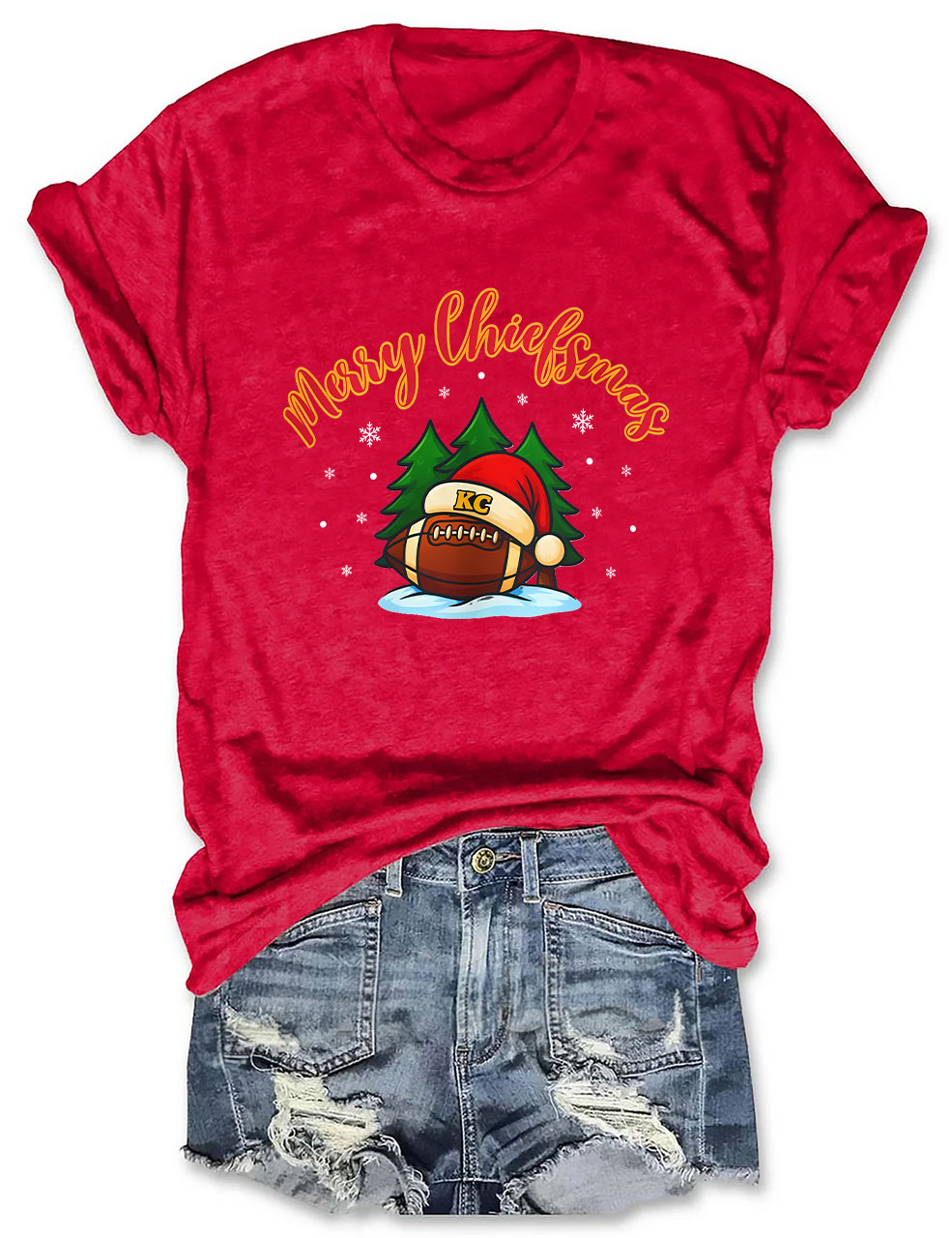 Merry Chiefsmas Kansas City Football T-Shirt