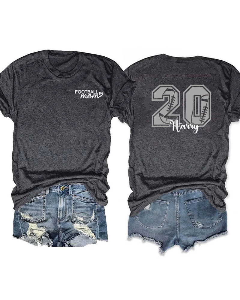 Customized Football Mom T-shirt