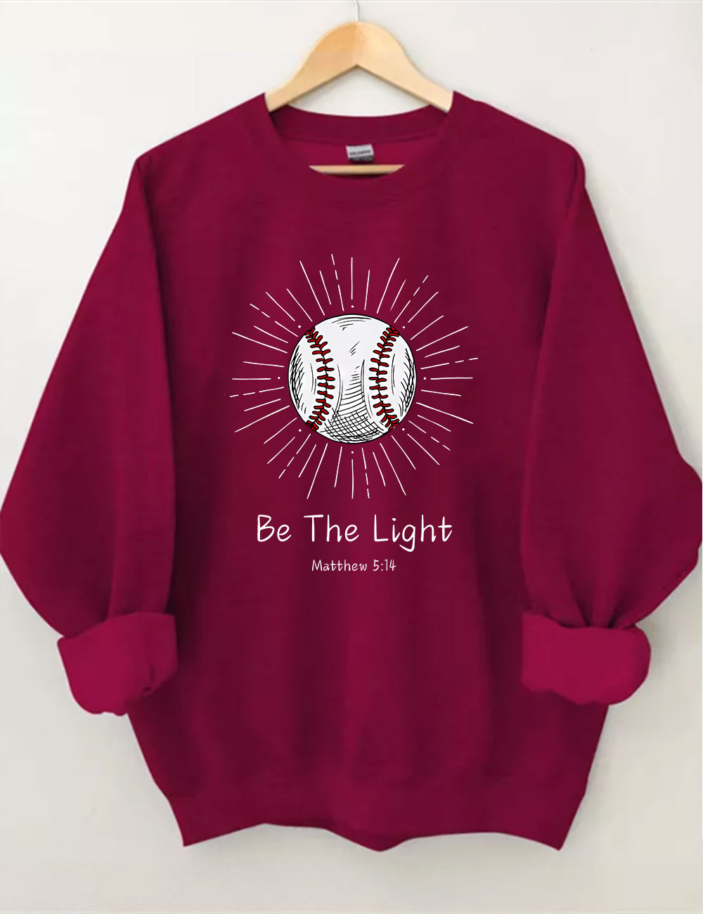 Be The Light Baseball Sweatshirt