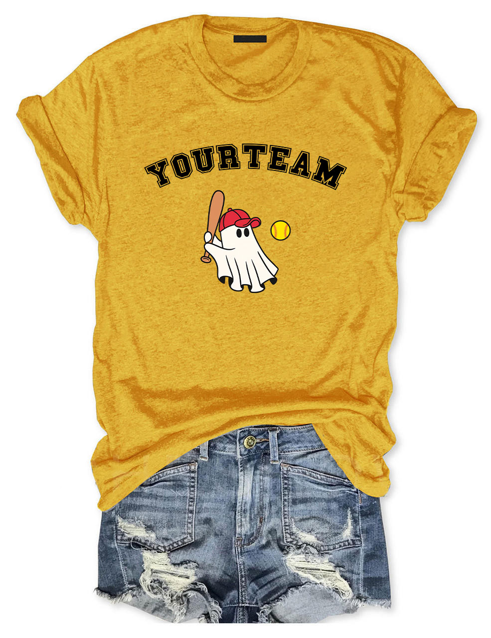 Custom Ghost Softball Funny T-shirt