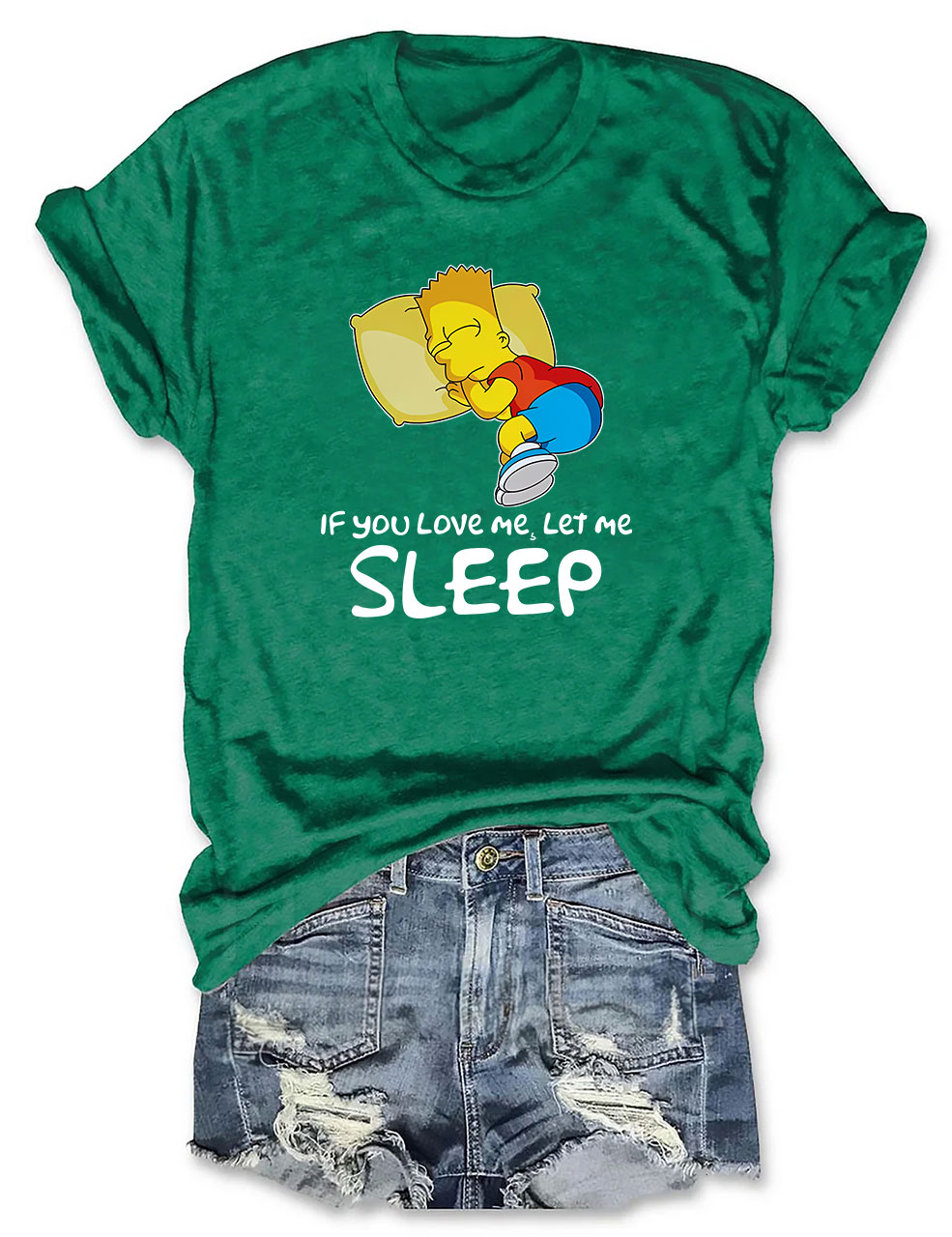 Bart Simpson If You Love Me Let Me Sleep Funny T-Shirt