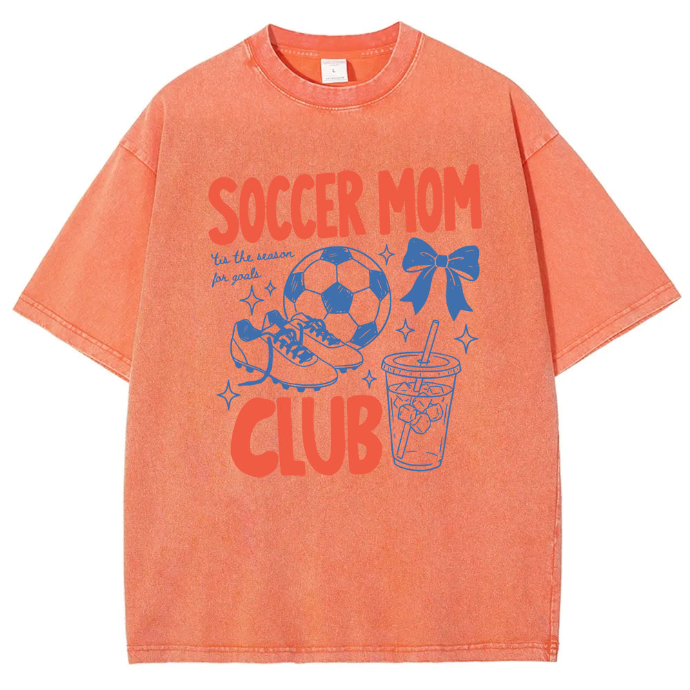 Soccer Moms Club Washed T-shirt