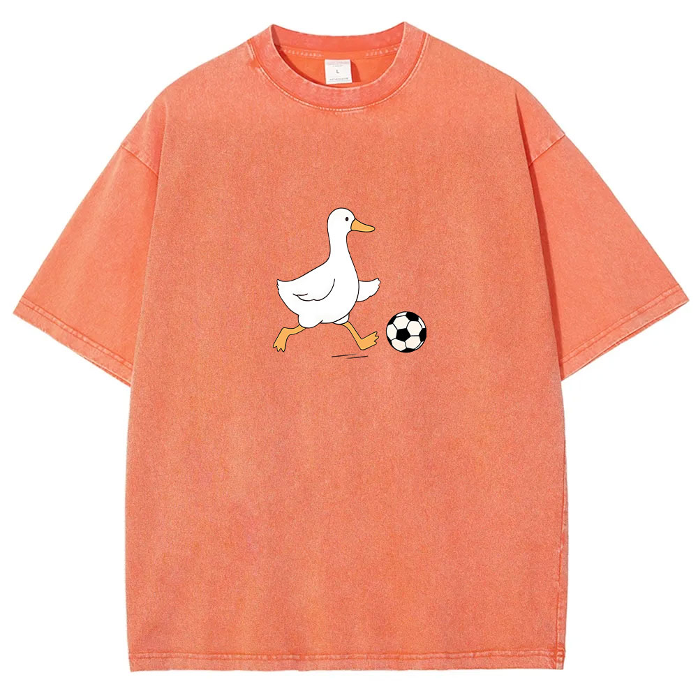 Soccer Player Soccer Goose Washed T-shirt