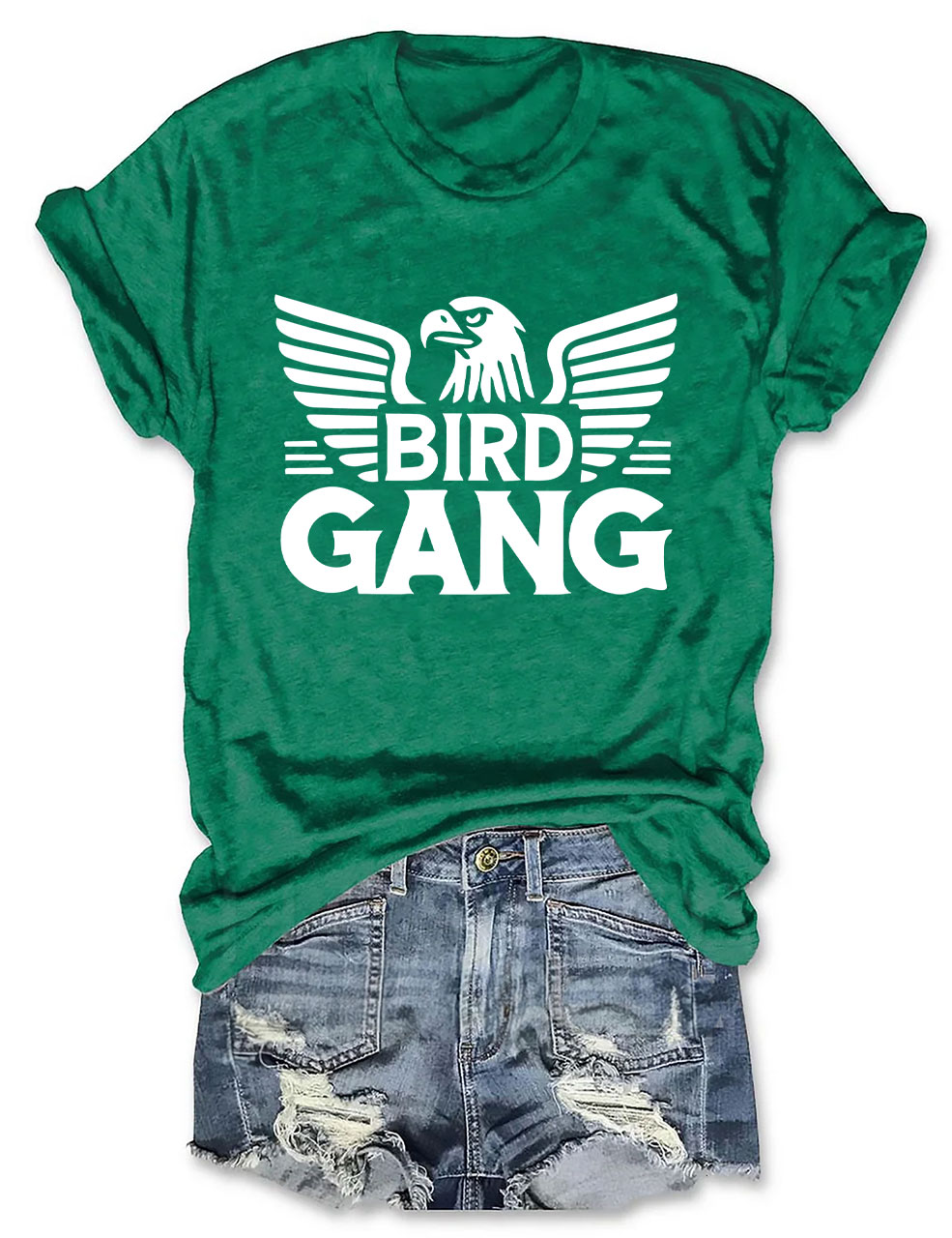 Bird Gang Eagle Football T-Shirt