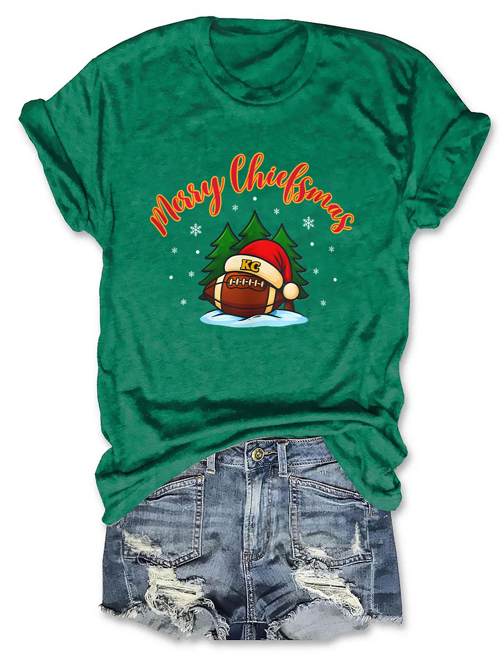 Merry Chiefsmas Kansas City Football T-Shirt
