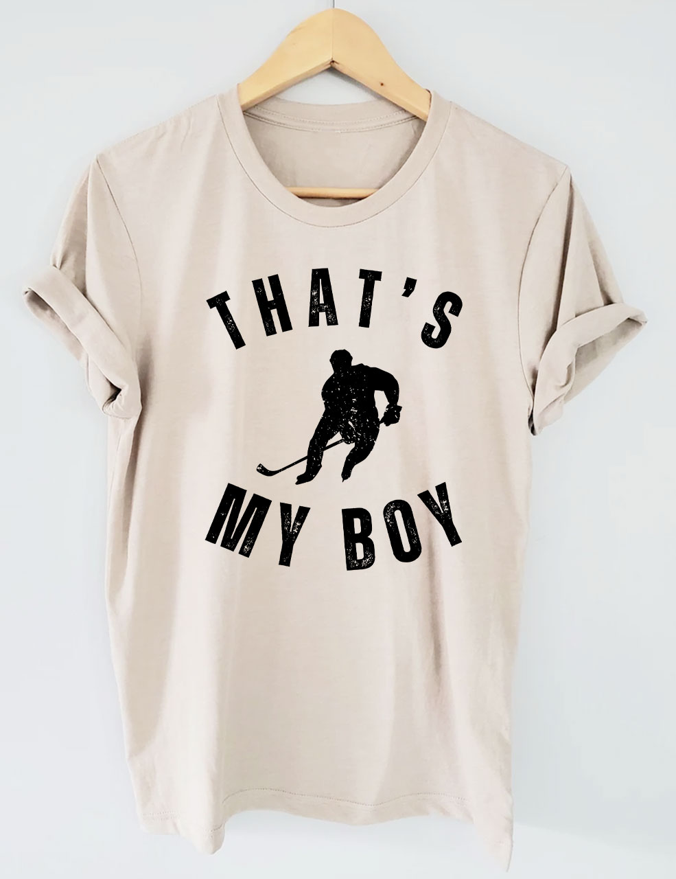 Custom That's My Boy Hockey Mom T-shirt