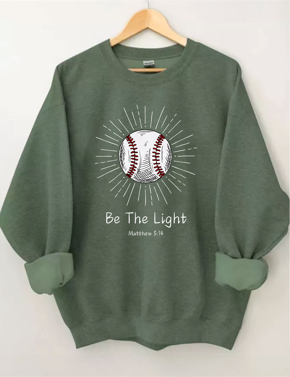 Be The Light Baseball Sweatshirt
