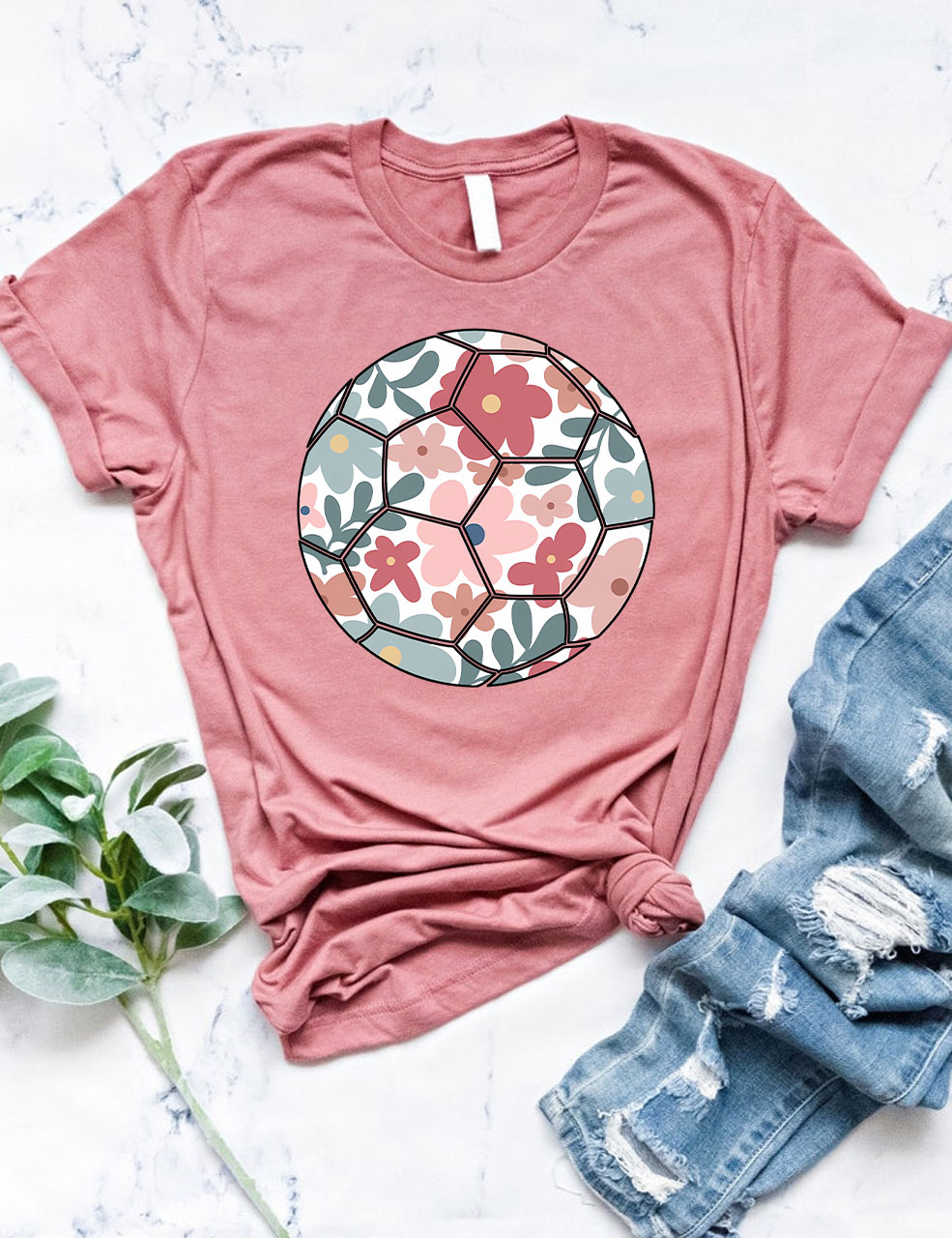 Floral Football T-shirt