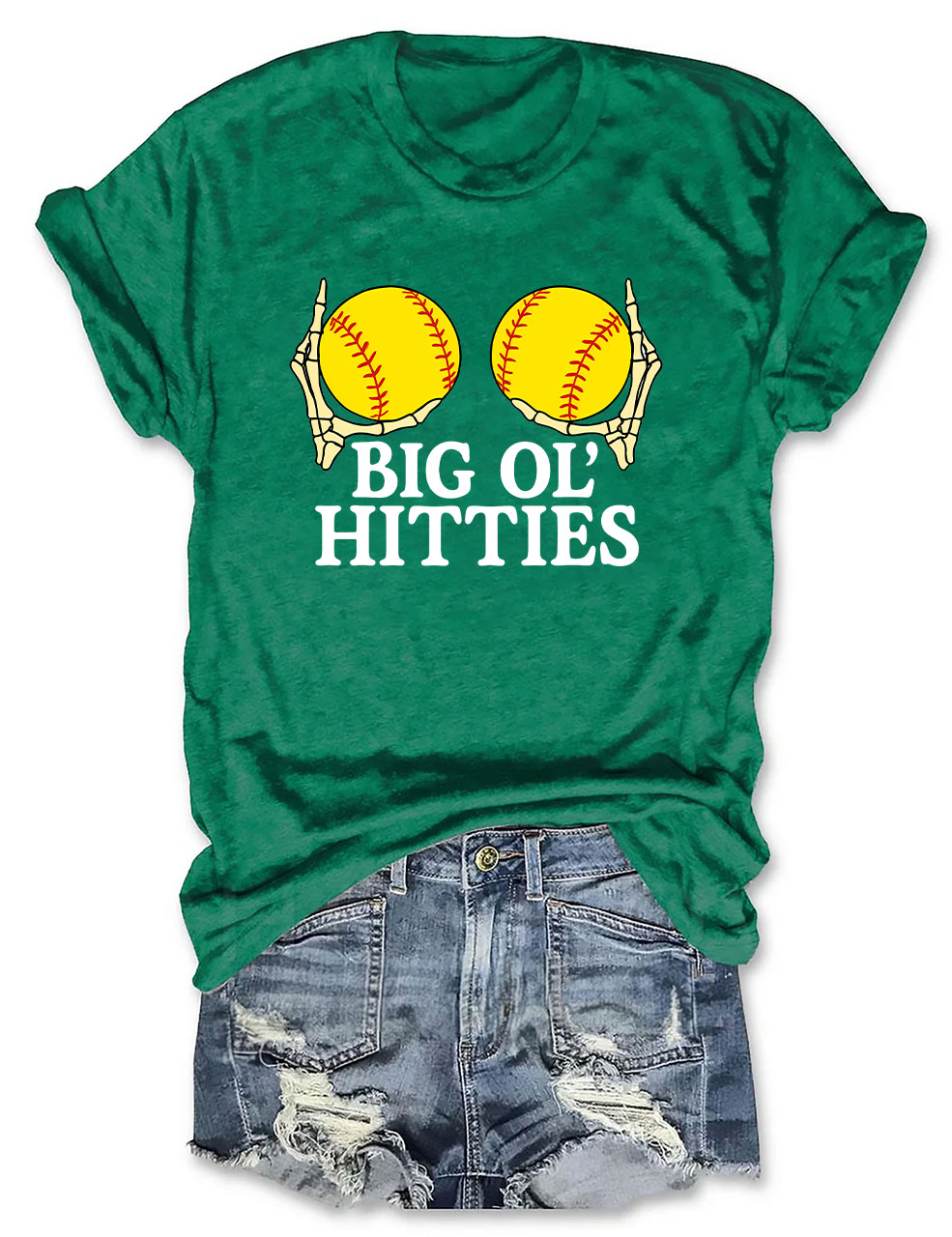 Big Ol Hitties Funny Softball T-Shirt