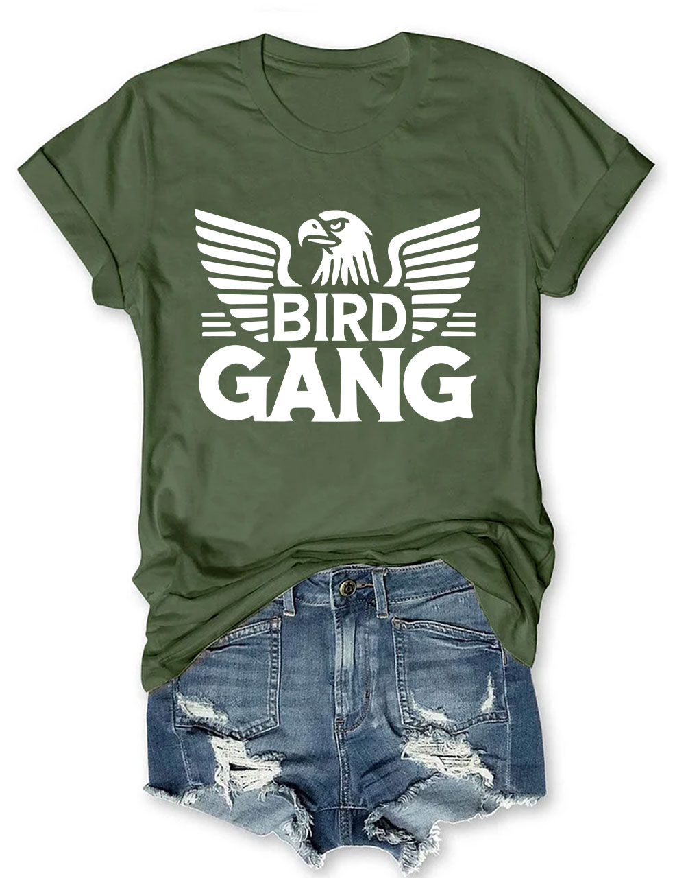 Bird Gang Eagle Football T-Shirt