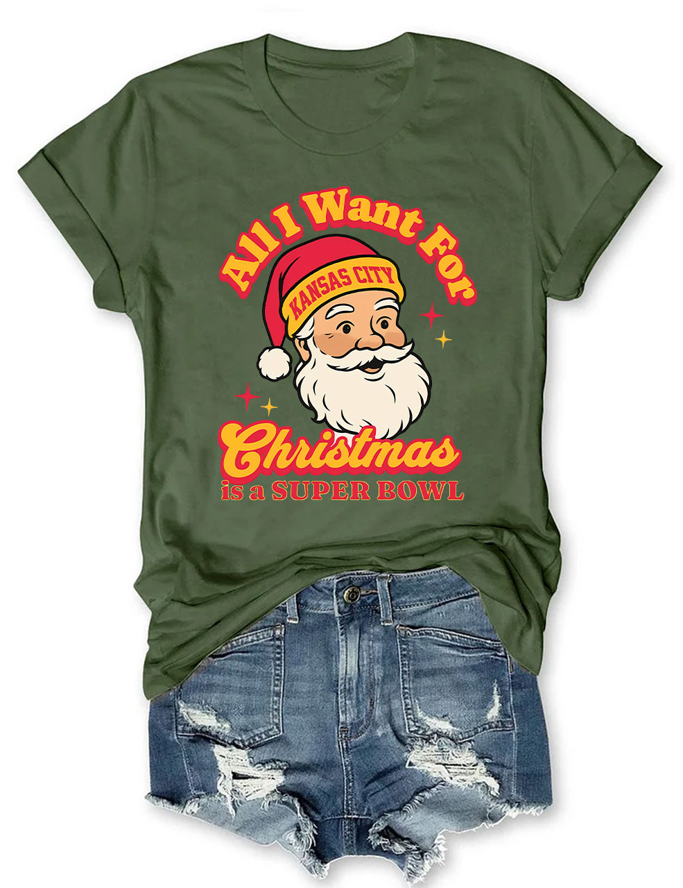 Kansas City Football Christmas T-Shirt
