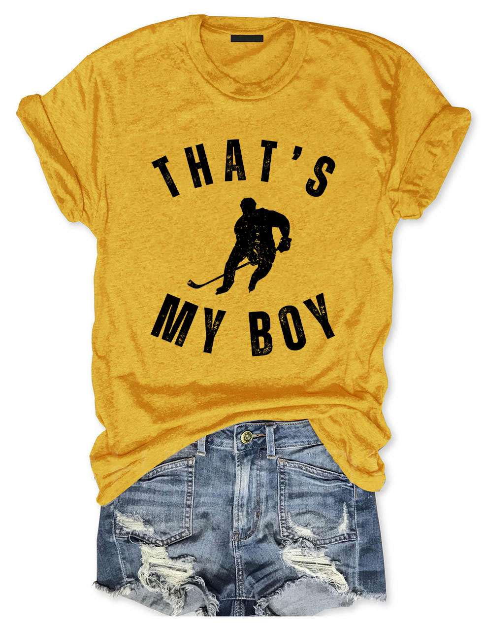 Custom That's My Boy Hockey Mom T-shirt