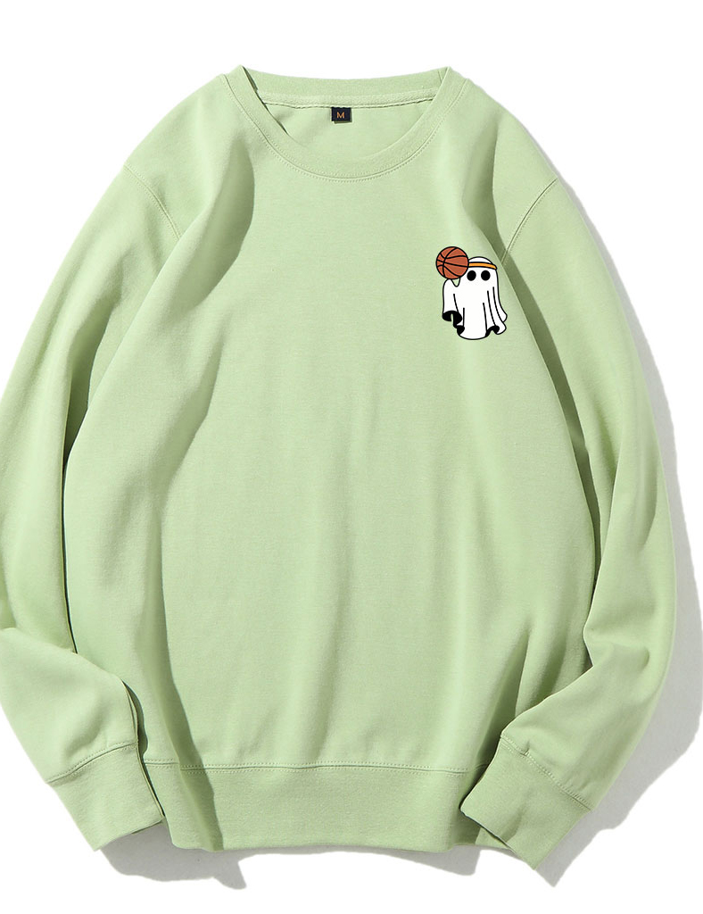 Halloween Ghost Basketball Sweatshirt
