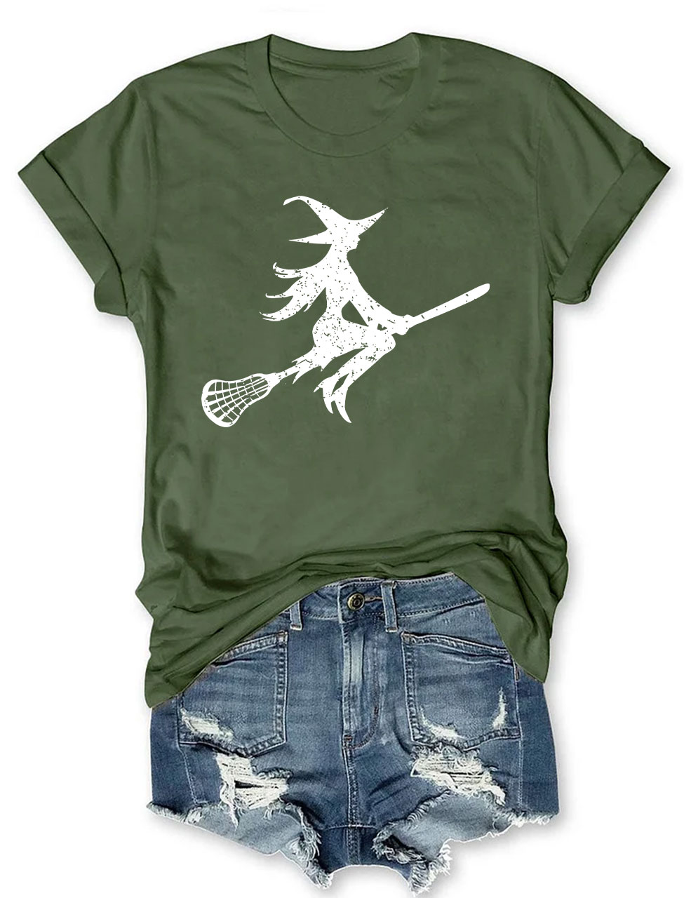 Sorta Spooky Witch Lacrosse T-shirt