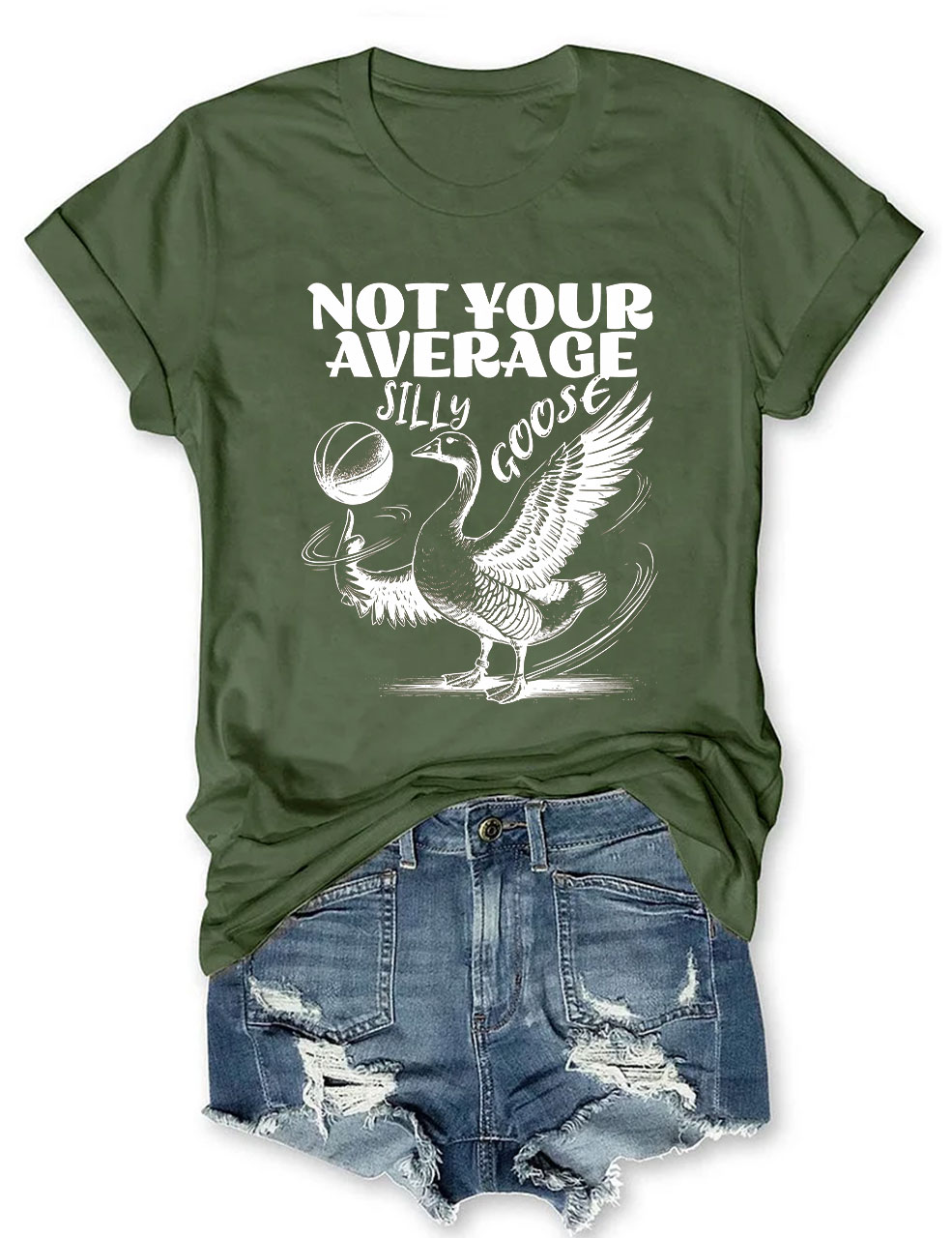 Not Your Average Silly Goose Funny Basketball T-shirt
