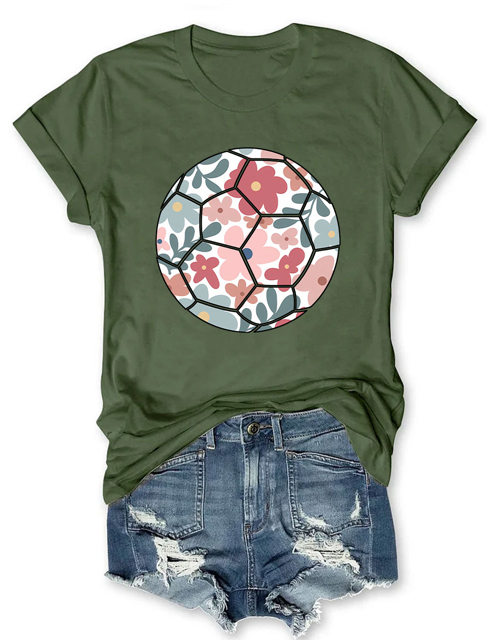 Floral Football T-shirt
