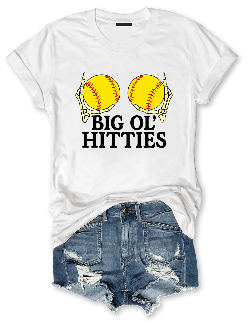 Big Ol Hitties Funny Softball T-Shirt