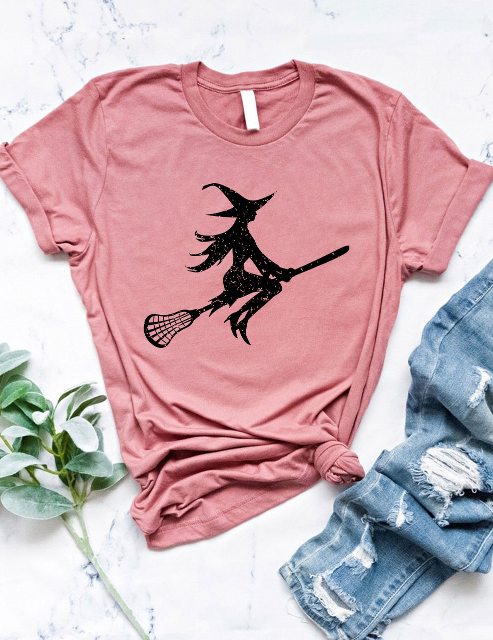 Sorta Spooky Witch Lacrosse T-shirt