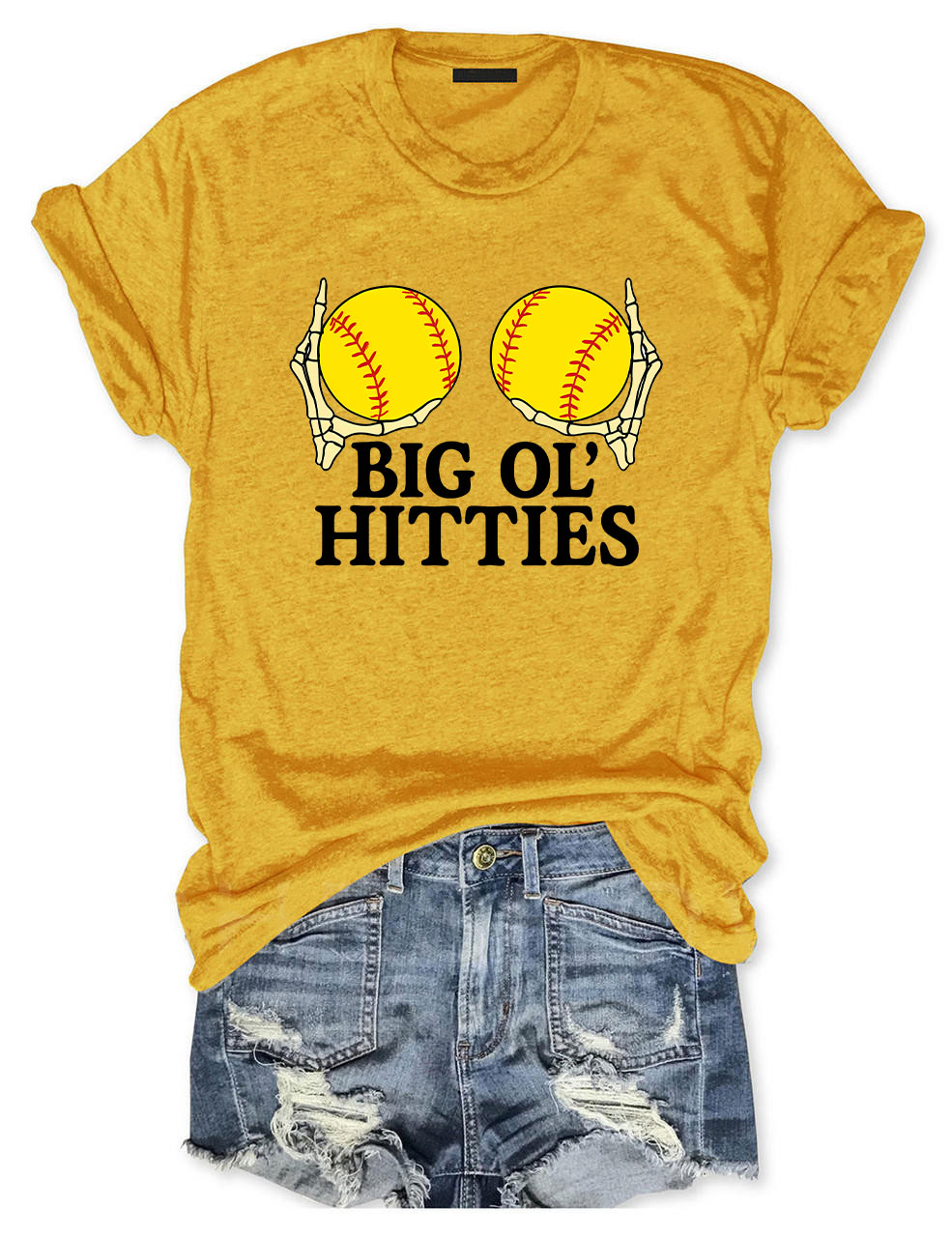 Big Ol Hitties Funny Softball T-Shirt