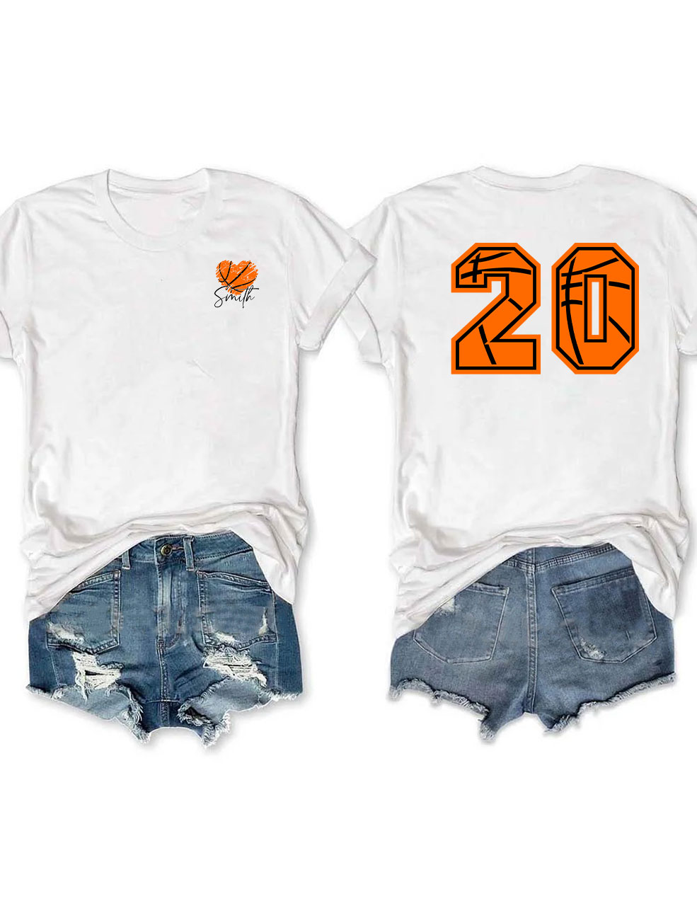 Custom Basketball Heart Funny T-shirt