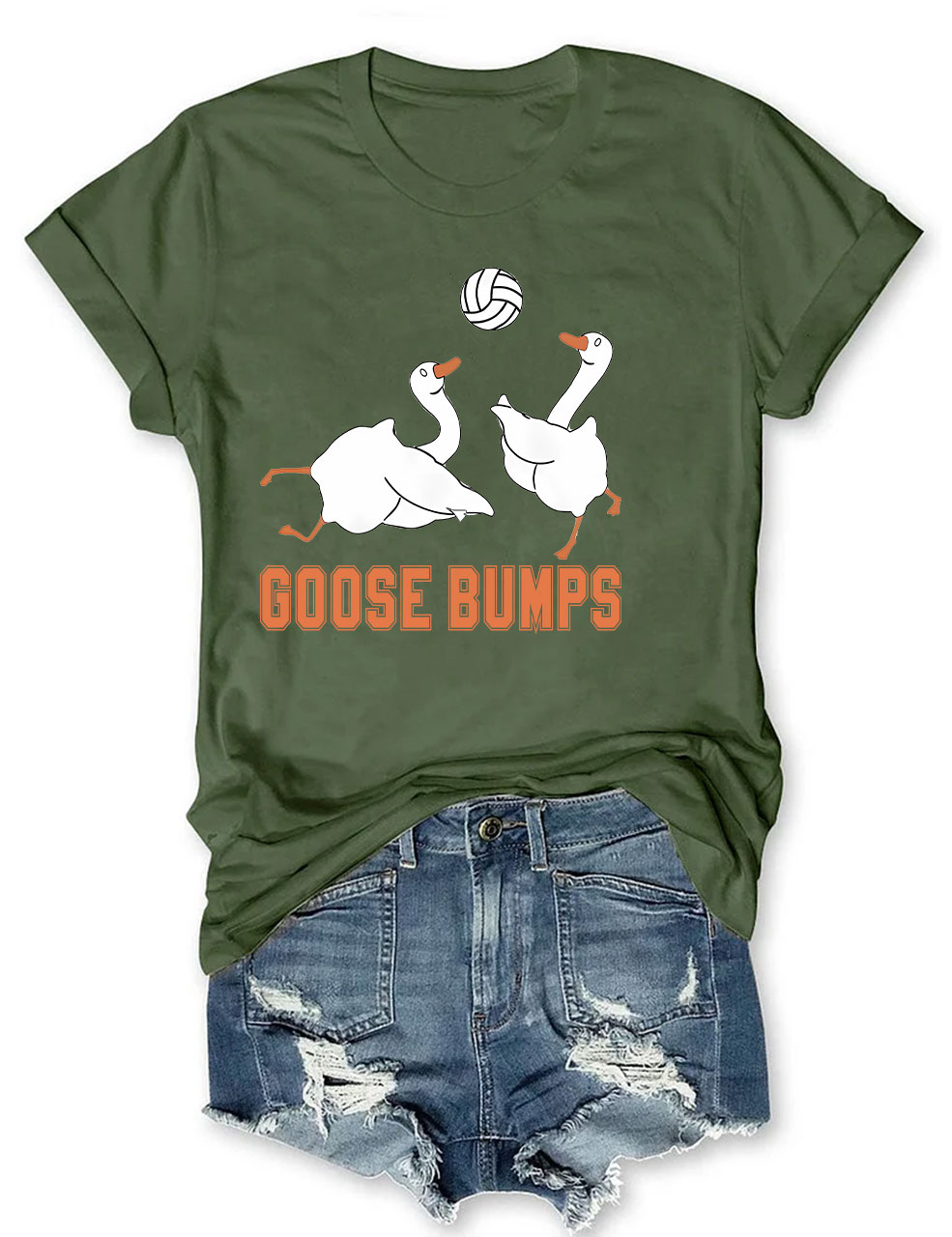 Goose Bumps Funny Volleyball T-shirt