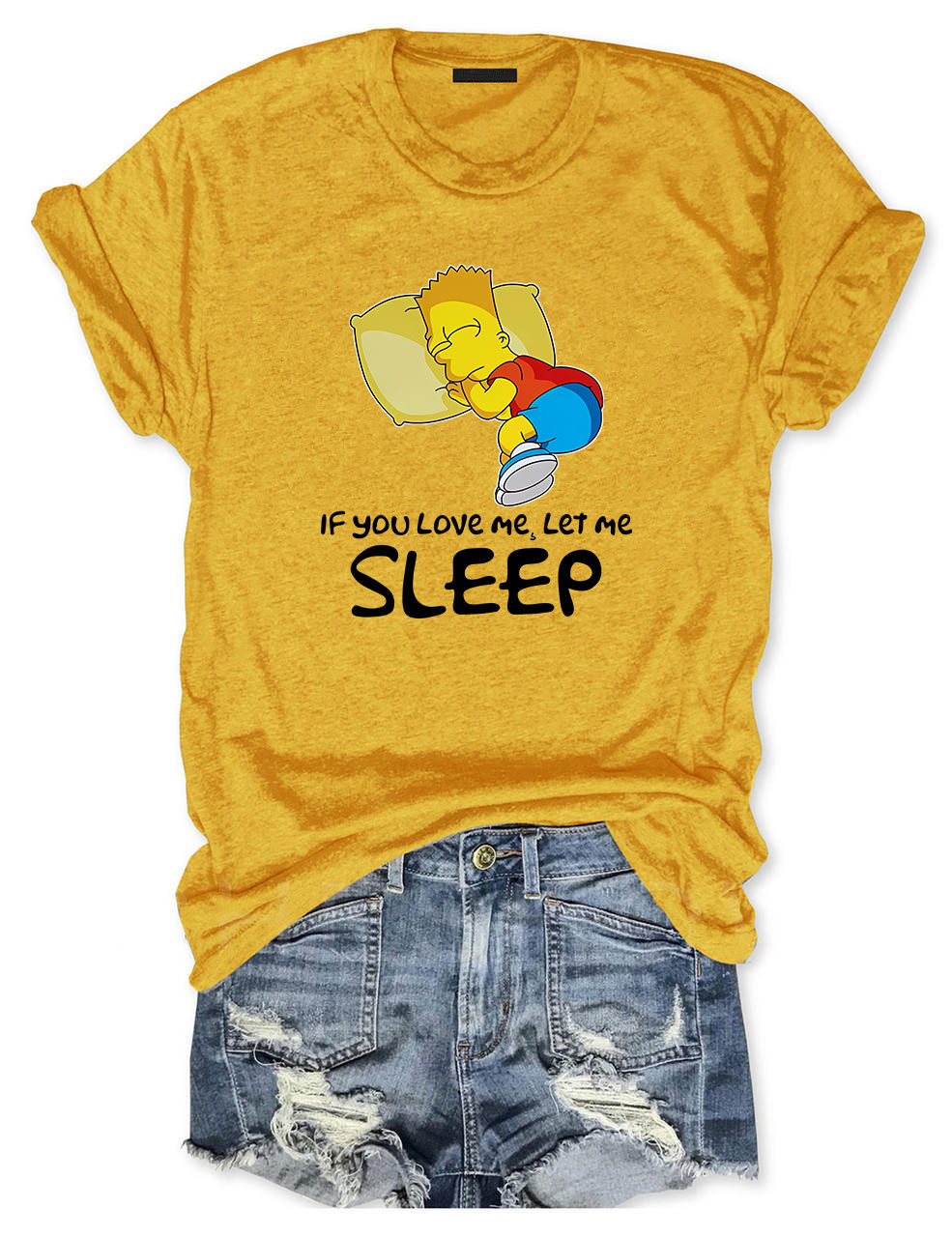 Bart Simpson If You Love Me Let Me Sleep Funny T-Shirt