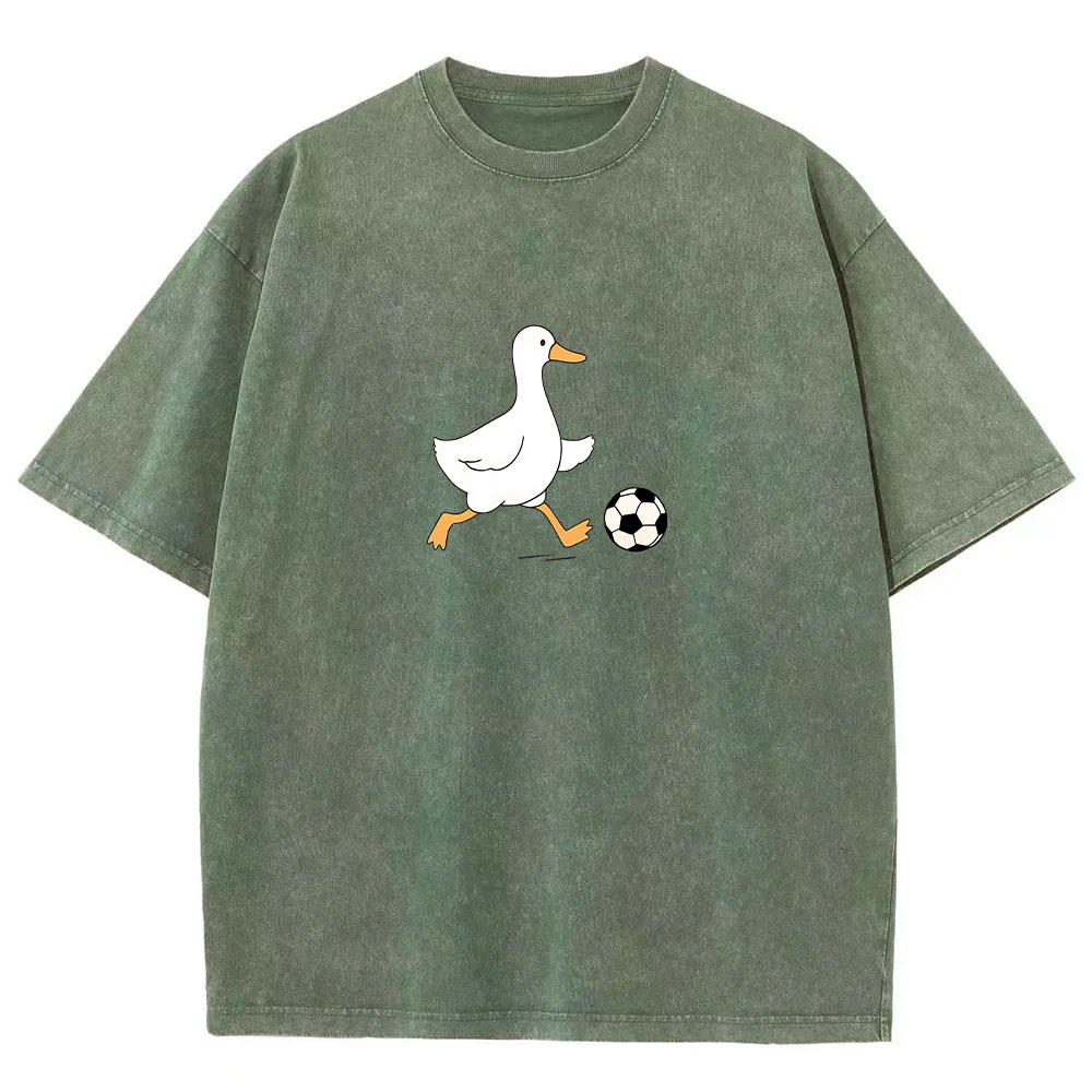 Soccer Player Soccer Goose Washed T-shirt
