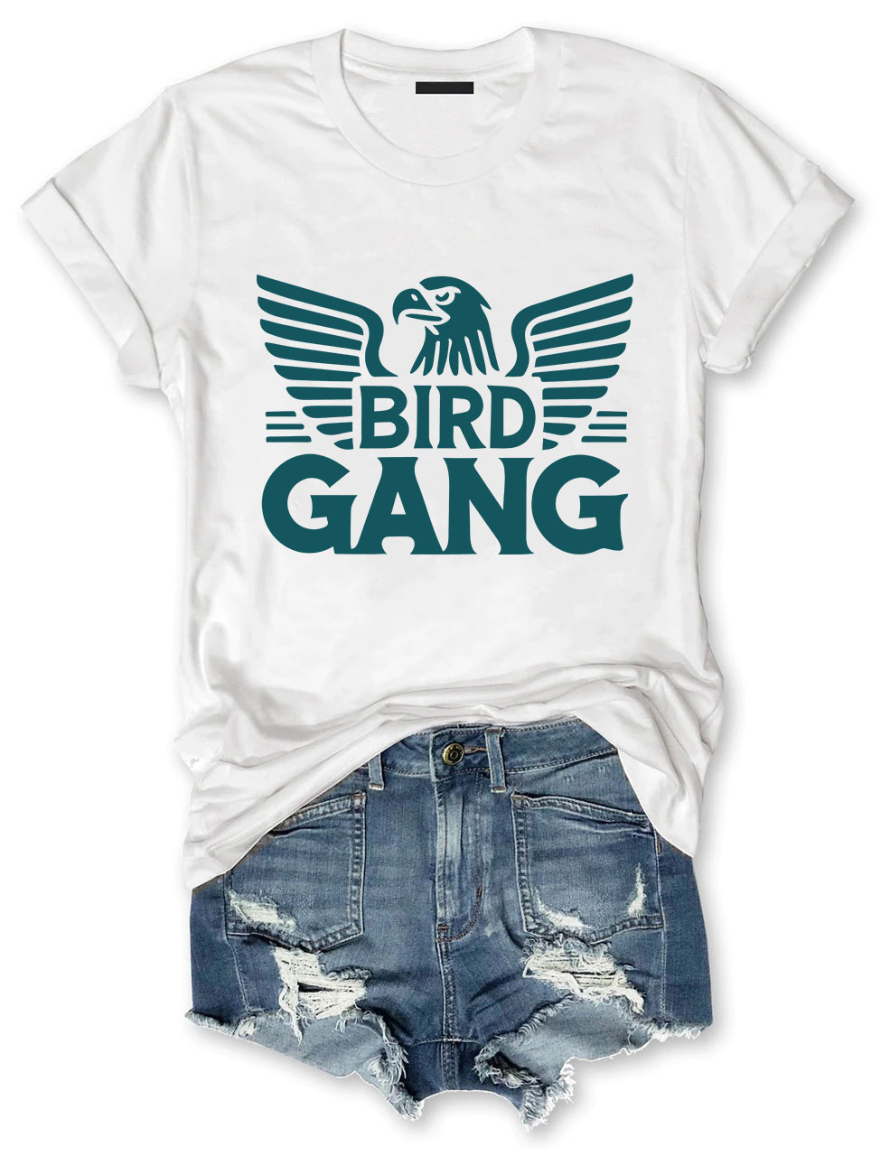 Bird Gang Eagle Football T-Shirt