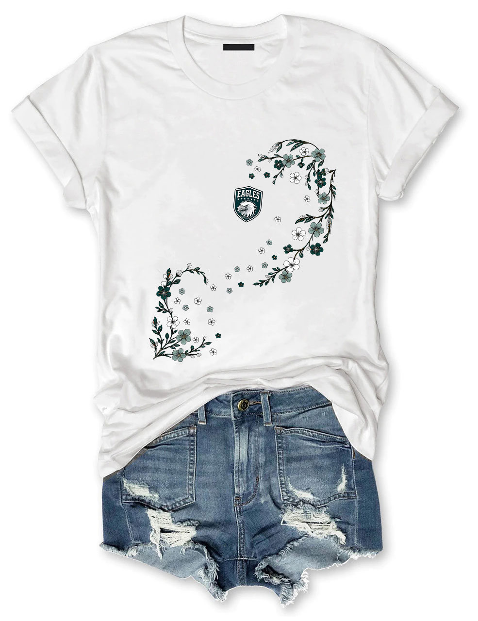 Eagles Floral Football T-Shirt