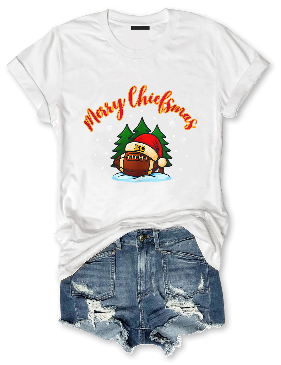 Merry Chiefsmas Kansas City Football T-Shirt