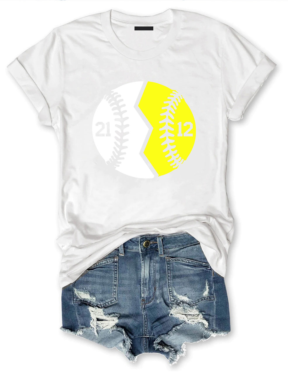 Custom Glitter Baseball and Softball T-Shirt