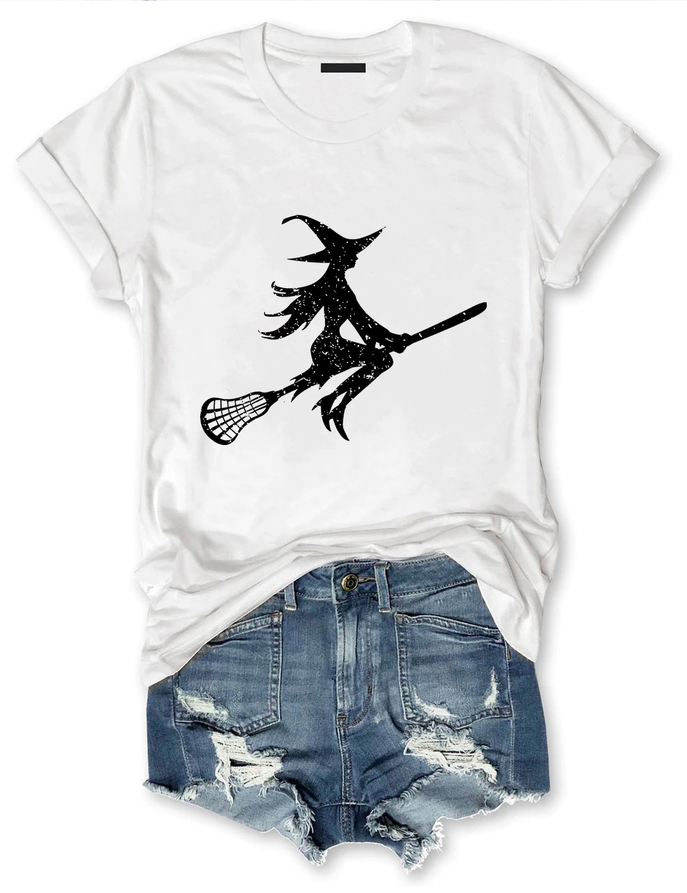 Sorta Spooky Witch Lacrosse T-shirt