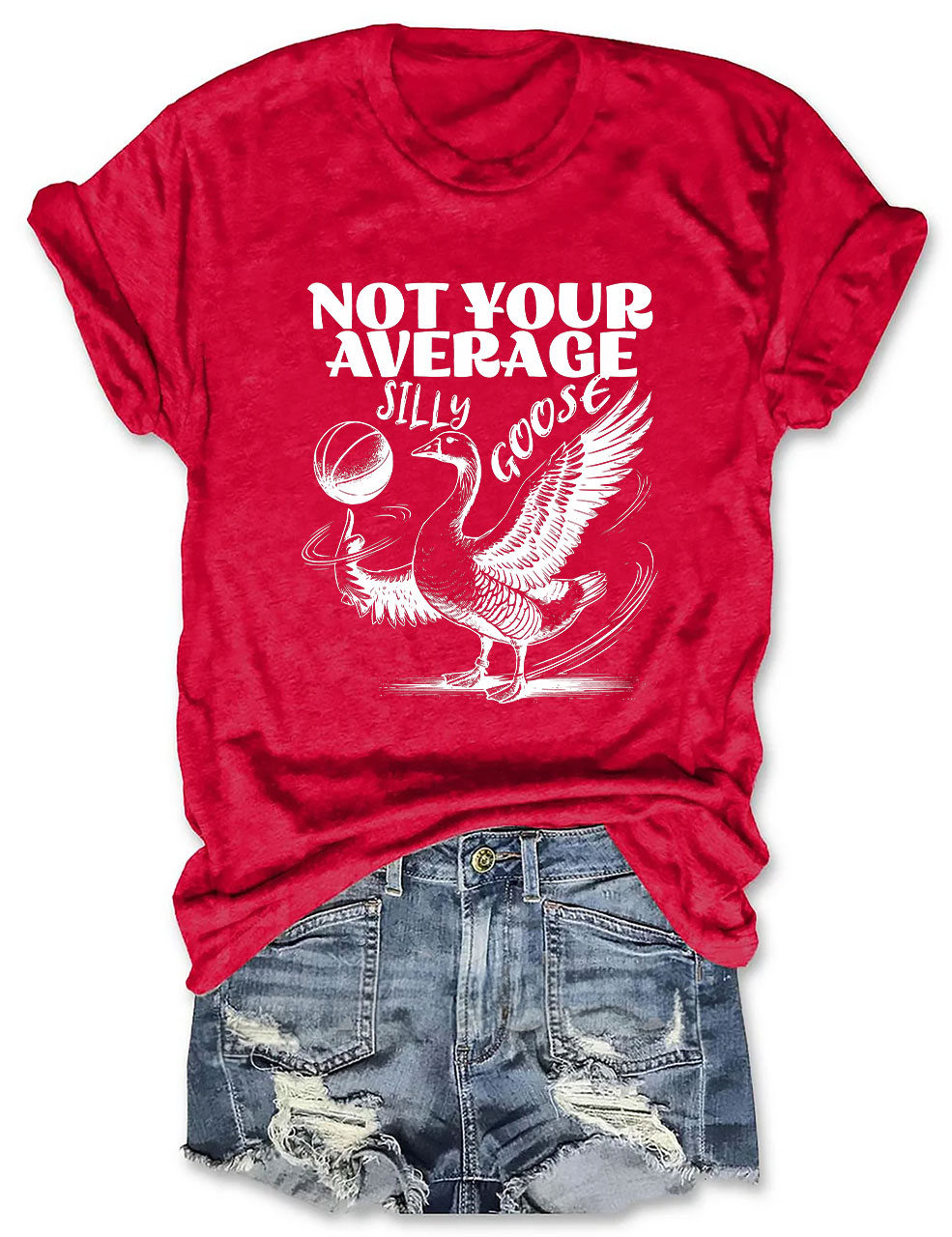 Not Your Average Silly Goose Funny Basketball T-shirt