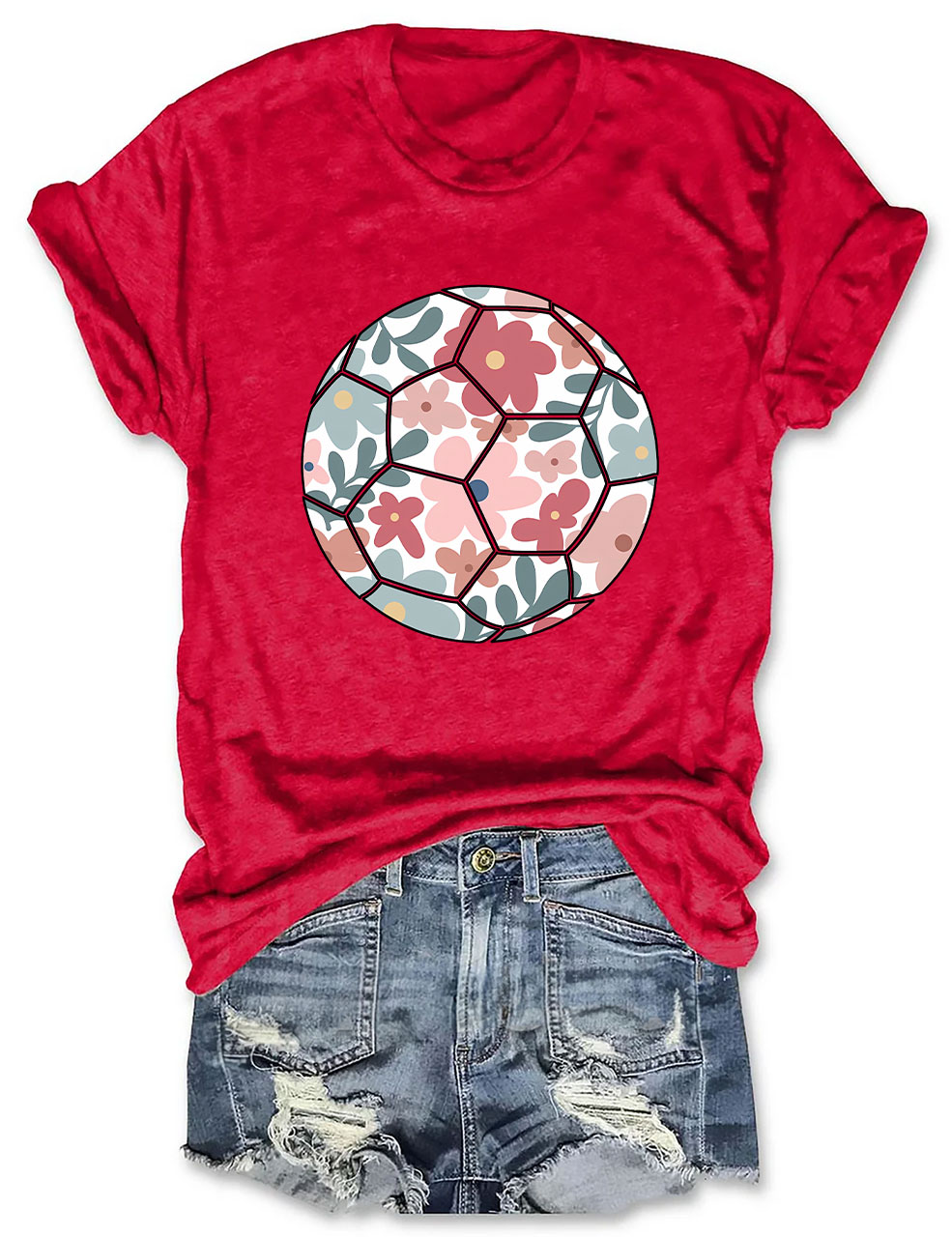 Floral Football T-shirt