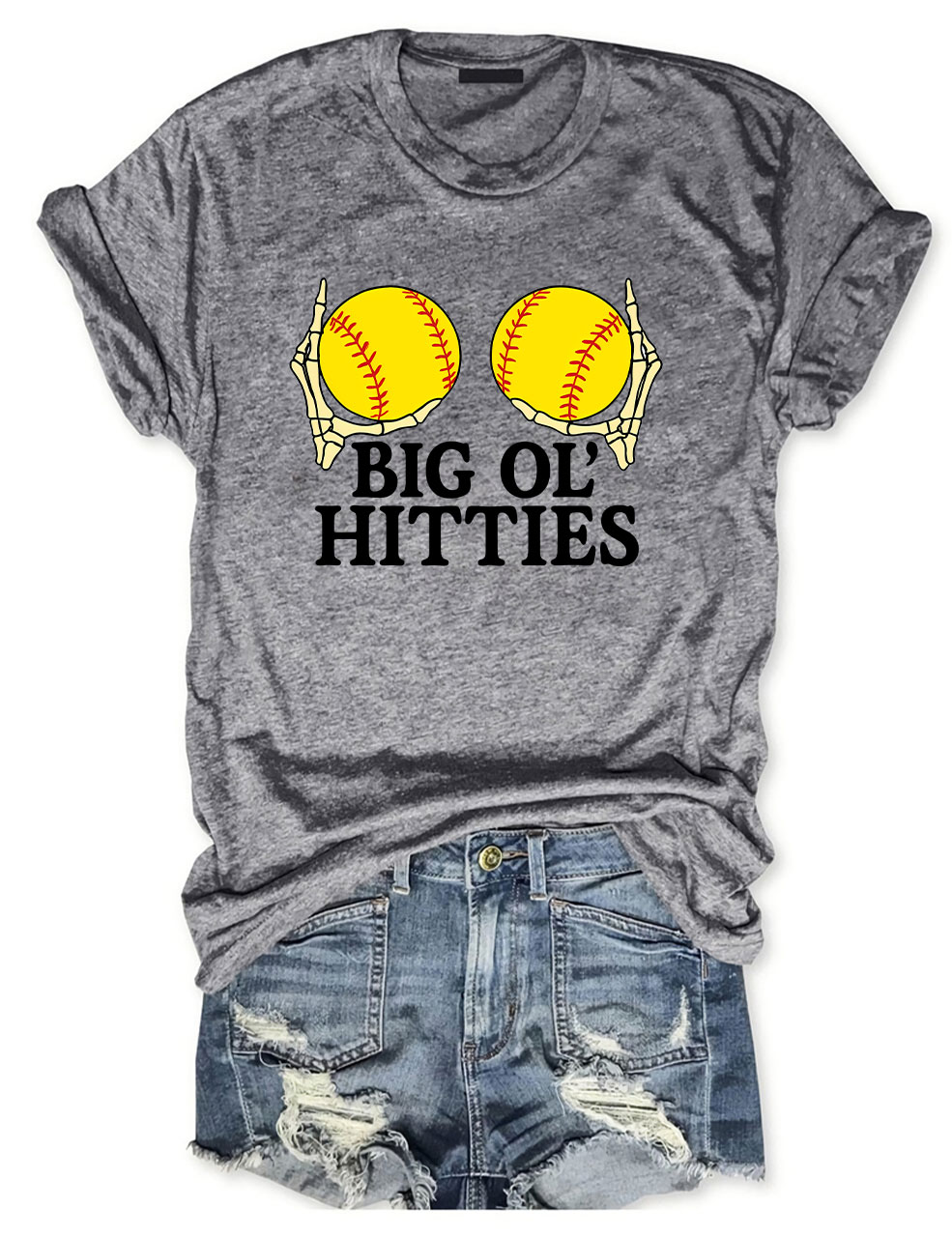 Big Ol Hitties Funny Softball T-Shirt