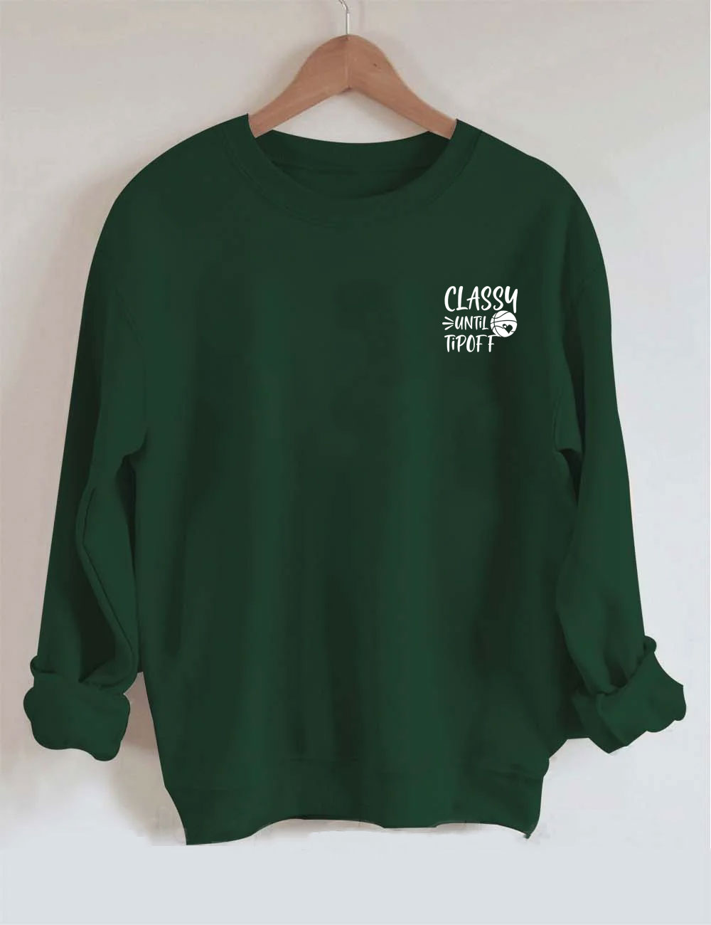 Classy Until Tipoff Pocket Basketball Sweatshirt