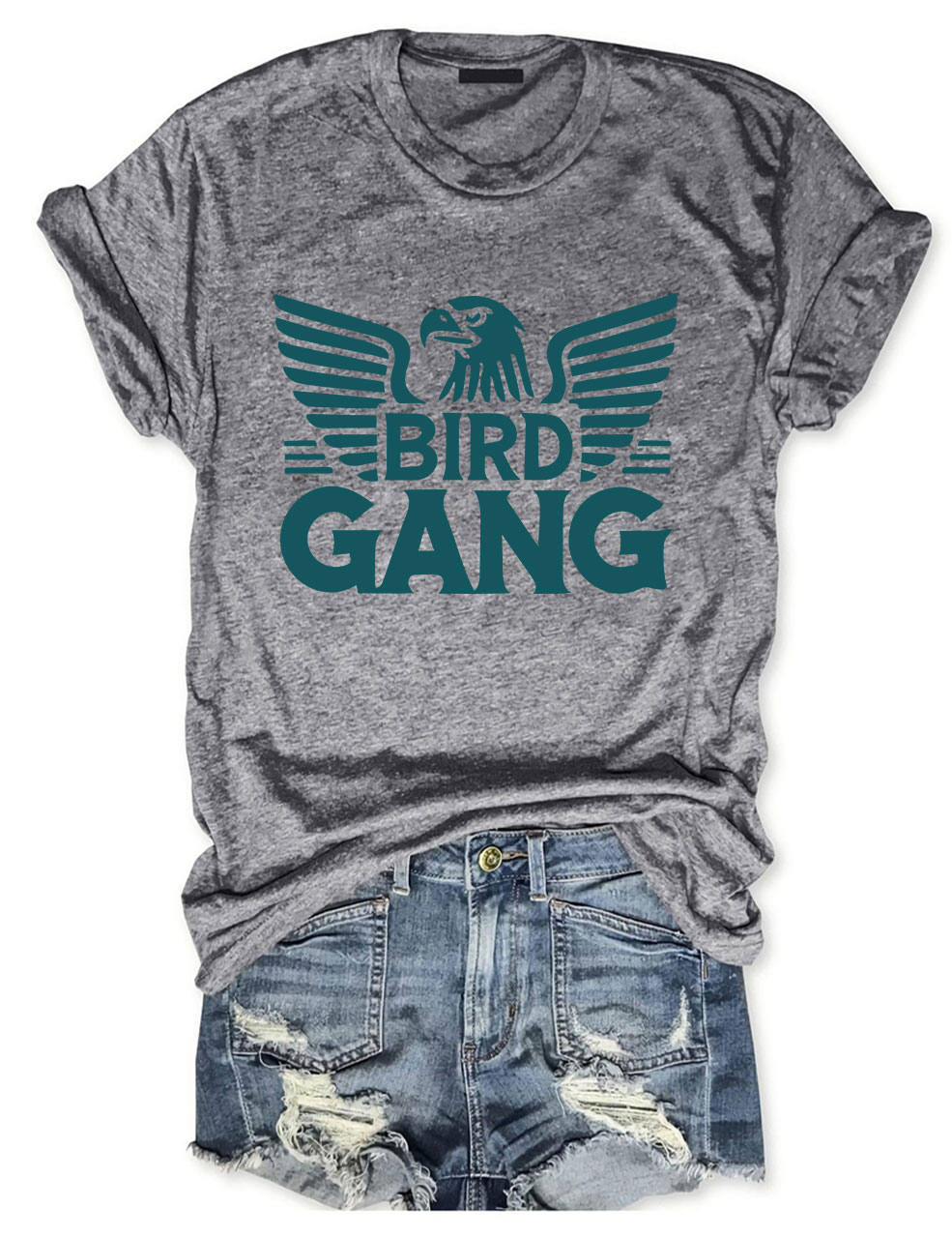 Bird Gang Eagle Football T-Shirt