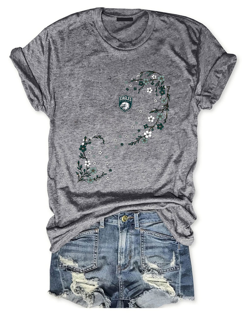 Eagles Floral Football T-Shirt