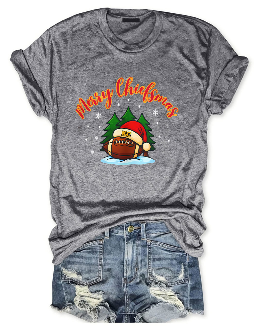 Merry Chiefsmas Kansas City Football T-Shirt