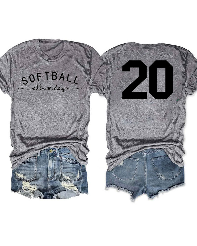 Softball All Day Custom T-shirt