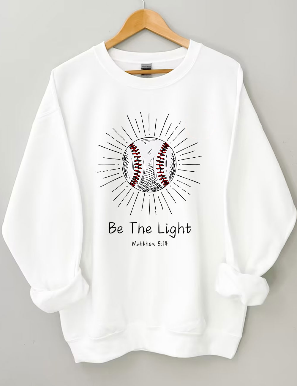 Be The Light Baseball Sweatshirt