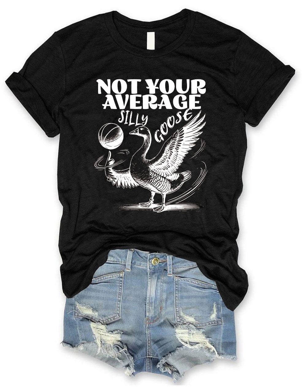 Not Your Average Silly Goose Funny Basketball T-shirt