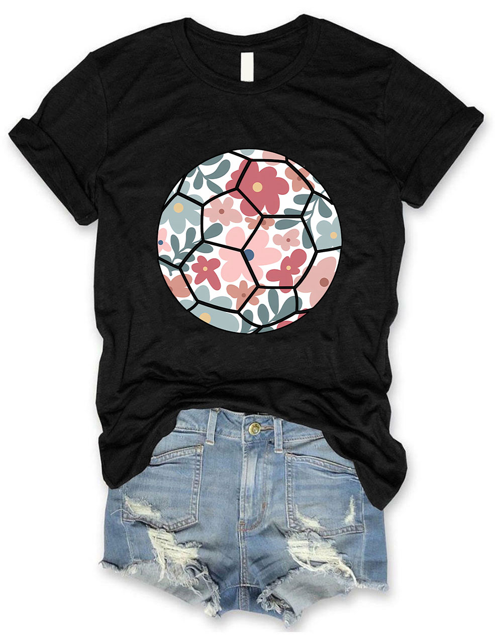 Floral Football T-shirt