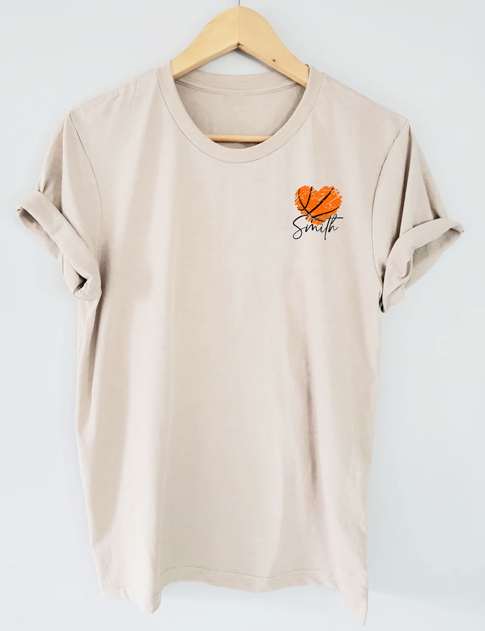 Custom Basketball Heart Funny T-shirt