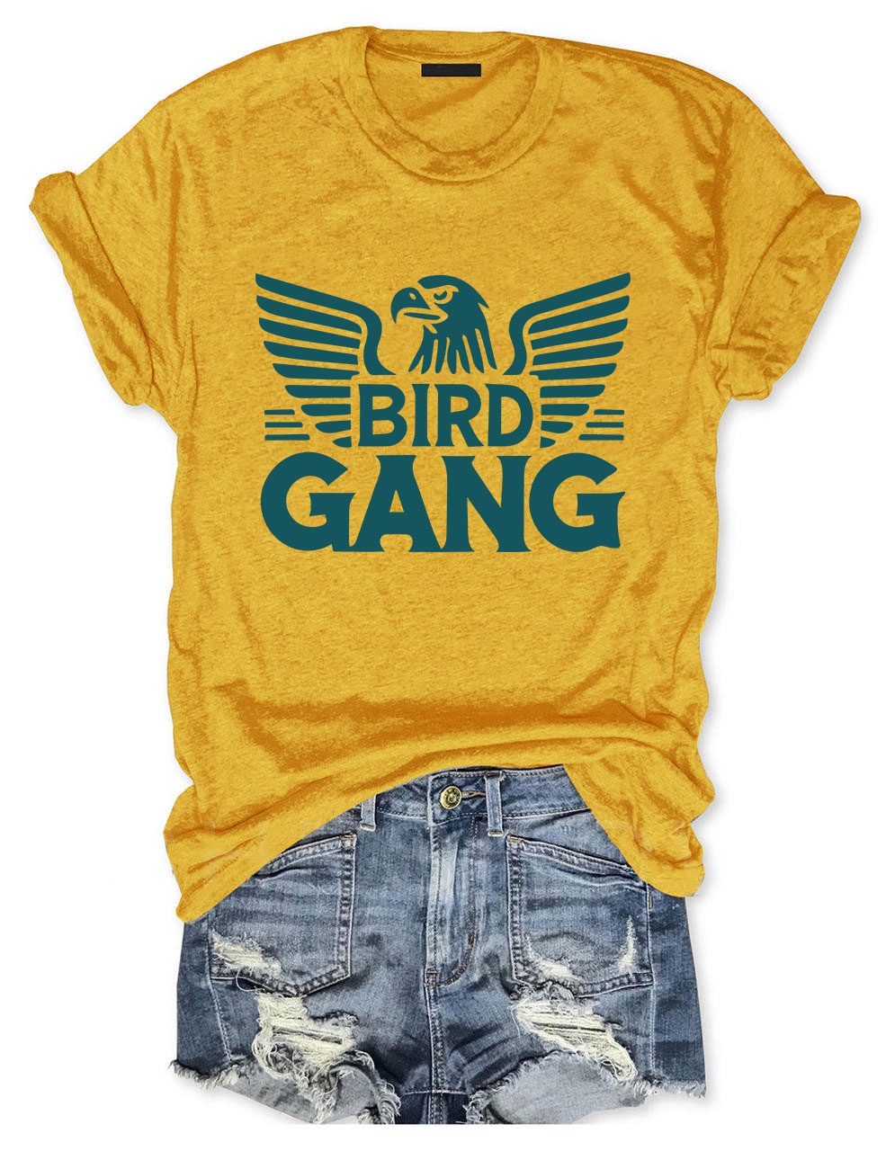 Bird Gang Eagle Football T-Shirt